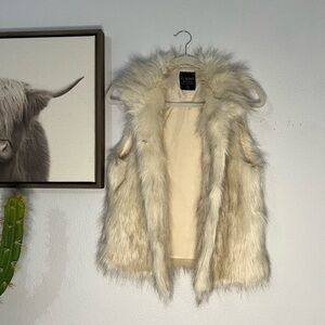 Fur vest faux